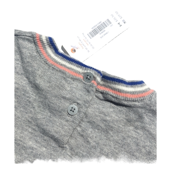 Gymboree Girls 3T Grey/Pink/Blue Sweater Top - Picture 5 of 7